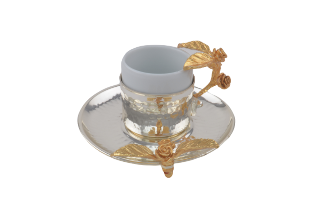 MEVLANA SPEACIAL TEA&TURKISH COFFEE SET SILVER resmi