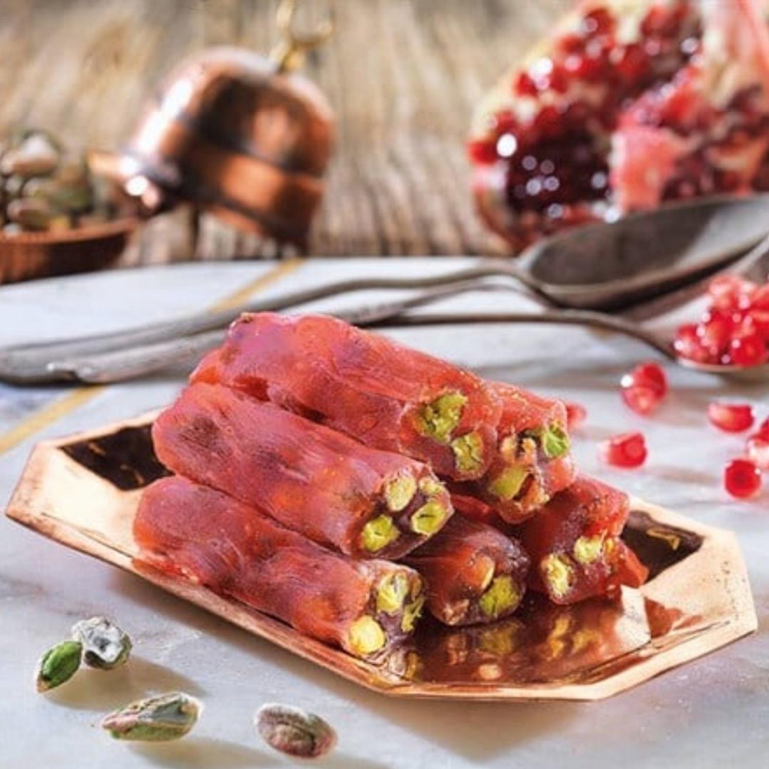 Picture of MEVLANA TURKISH DELIGHT FINGER WITH PISTACHIO AND POMEGRANATE FLAVOR
