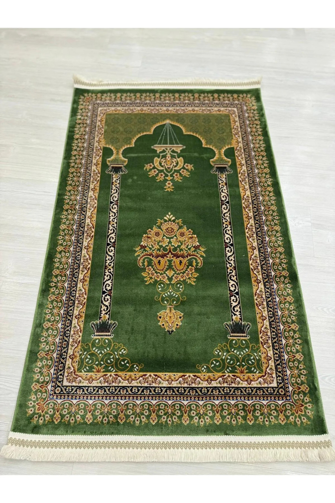 Mevlana Bazaar Special Series Prayer Rug Green resmi