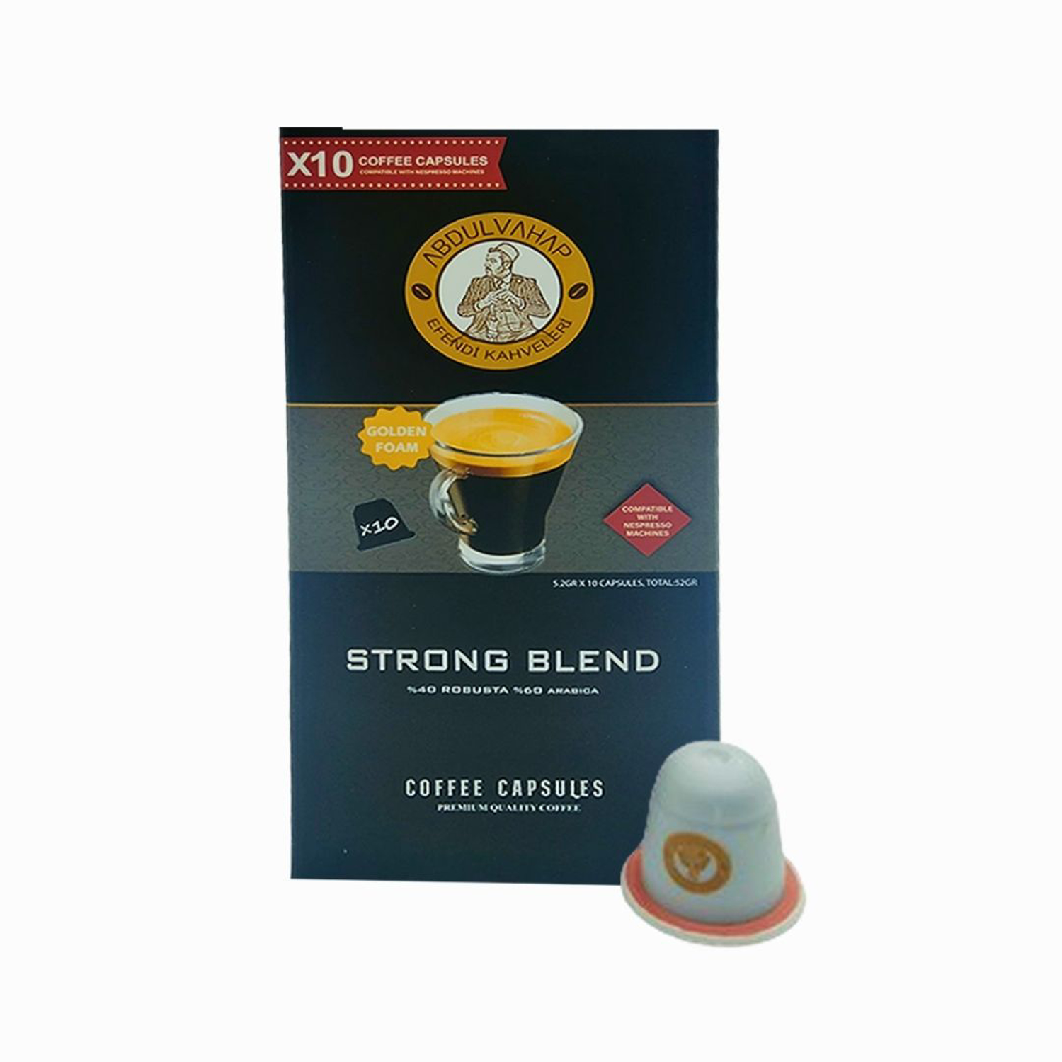 ABDULVAHAP EFENDI STRONG BLEND CAPSULE 52 GR 10 PCS resmi